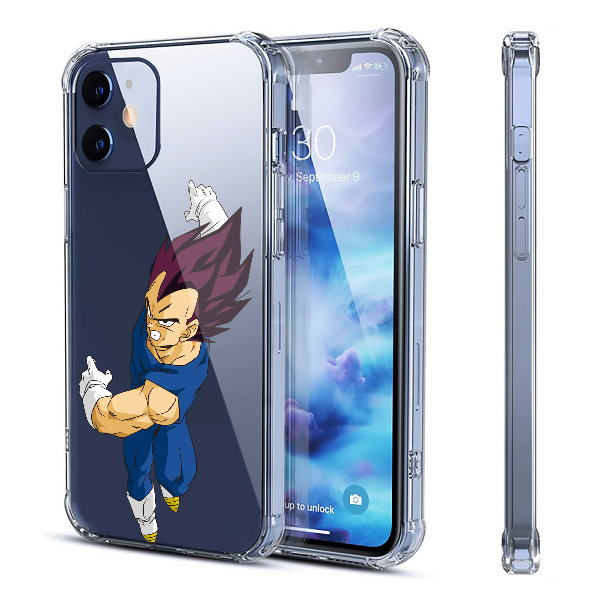 （画像用） ドラゴンボール ベジータ四世（Bejīta Yonsei）DRAGON BALL Vegeta IV 【iPhone 12シリーズ対応】透明スマホケース（クリアソフトケース）